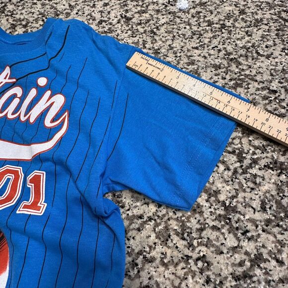 Marvel Captain America Youth/Kids Super Hero Fun Size L Blue Short Sleeve TShirt - Picture 7 of 7